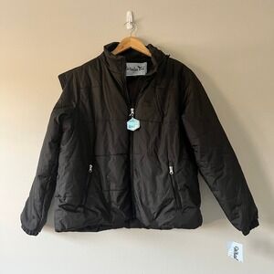 Whales Tail Outerwear Black Puffer‎ Jacket Water Wind Resistant XL